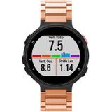 Universal Smart Watch drie stalen strips polsband horlogeband voor Garmin Forerunner 220/230/235/630/620/735 (Rose Gold)