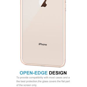 Voor iPhone 8 & 7 Plus 0.3mm 9H oppervlakte hardheid 2.5D gebogen rand explosieveilige Premium getemperd glas terug Screen Protector