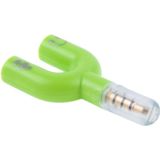 3.5mm Stereo mannetje naar 3.5mm vrouwtje hoofdtelefoon & microfoon Splitter Adapter (groen)