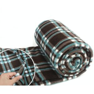 Outdoor Fleece slaapzak camping trip airconditioner vuile slaapzak gescheiden door knie deken tijdens de lunchpauze extra dikke sectie (geruite doek)