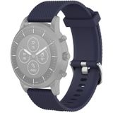 22mm Texture Siliconen Polsband Horloge Band voor Fossil Hybrid Smartwatch HR  Male Gen 4 Explorist HR  Male Sport (Donkerblauw)