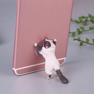 60 stuks Sucker Design Cute Cat Smartphone houder (wit 02)