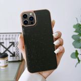 Genuine Leather Ostrich Texture Nano Case For iPhone 13 Pro Max(Black)