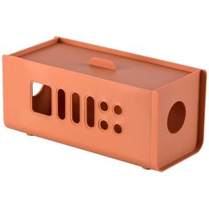 XM009 Plastic Plug-in Elektrische Draad Opbergdoos Power Board Draad Clip Box Charger Storage Finishing Box (Oranje)