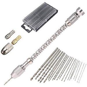 HIAIM Punch Semi-automatische Twist Drill Hand Drill Set  Specificatie:Handboren +0 3-1 6 Bits 20 PCS