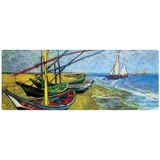 400x900x4mm vergrendeld AM002 Grote olieverfschilderij Bureau Rubber Muismat (Seaside Boat)