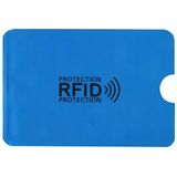 100 stuks aluminiumfolie RFID blokkeren credit card ID Bank kaart geval kaarthouder cover  grootte: 9 x 6.3 cm (blauw)