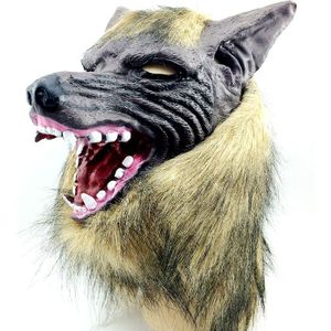 Halloween masker Latex Wolf hoofd Cap Halloween Festival partij Fancy Masquerade maskers