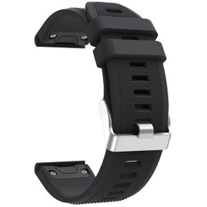 Voor Garmin Fenix 5 siliconen band(zwart)