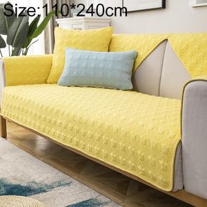 Vier seizoenen universele eenvoudige moderne antislip volledige dekking sofa cover  maat: 110x240cm (Houndstooth geel)