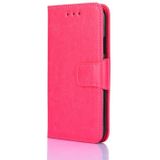 Crystal Texture Horizontale Flip Lederen Case met Houder & Card Slots & Portemonnee voor iPhone 8 Plus & 7 Plus (Rose Red)