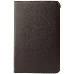 360 graden draaibaar Litchi structuur lederen hoesje met houder voor Samsung Galaxy Tab 2 (10.1) / P5100(bruin)