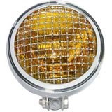 Motorfiets Silver Shell Harley Koplamp Retro Lamp LED Licht Modificatie Accessoires (Geel)