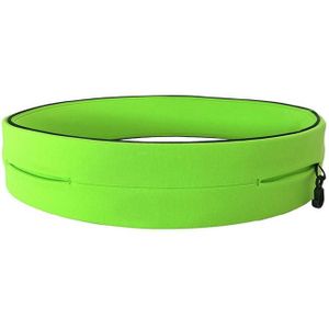 Onzichtbare Running Taille Bag Outdoor Sport Mobiele Telefoon Tas  Grootte: L (Fluorescerend groen)