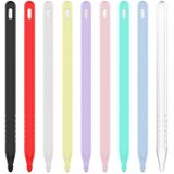 3 in 1 Pure Color Silicone Stylus Pen Protective Case Set voor Apple Potlood 2