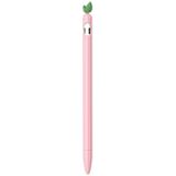 Voor Apple Pencil 1 Contrasterende kleur mint blad siliconen antislip beschermhoes (Roze)