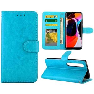 Voor XIAOMI Mi10/Mi10Pro Crazy Horse Texture Leather Horizontal Flip Protective Case met Holder & Card Slots & Wallet & Photo Frame(baby blue)