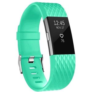 Diamond patroon verstelbare sport polsband voor FITBIT charge 2 (mintgroen)