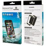 HAWEEL voor iPhone 6 Plus & 6s Plus driedimensionele ruitpatroon 3ATM leven waterdichte beschermende Case(Black)