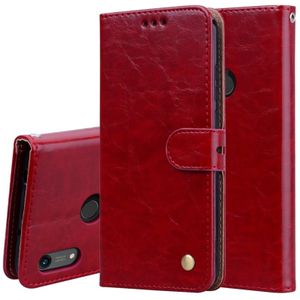 Business stijl olie Wax textuur horizontale Flip lederen case voor Huawei Y6 (2019)/Honor 8A  met houder & kaartsleuven & portemonnee (rood)