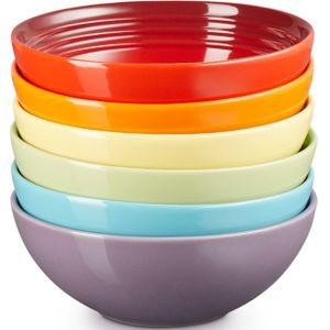 Le Creuset Regenboog Set Ontbijtkommetjes Per 6 16cm