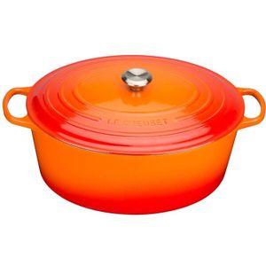 Le Creuset Gietijzeren Ovale Braadpan Oranjerood 40cm 13,9l