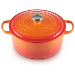 Le Creuset Gietijzeren Ronde Braadpan Oranjerood 24cm 4,2L