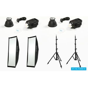 Nanlite FS200 Bi-Colour LED Dual Kit (w/ Light Stand & ...