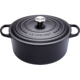 Le Creuset Gietijzeren Ronde Braadpan Mat Zwart 26cm 5,3l