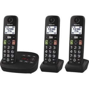 Panasonic DECT KX-TGU133EXB Trio Zwart