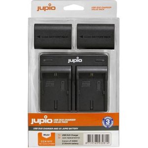 Jupio Value Pack: 2x LP-E6NH 2130mAh + USB Dual Charger