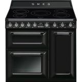 Smeg Victoria CUISINIA?RE TR93IBL2 Range-fornuis Inductiekookplaat zones Zwart A