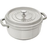 Staub Cocotte Braadpan 28 cm - Grafietgrijze Geëmailleerd Gietijzer - Geschikt voor Inductie - Optimaal Stoombehoud