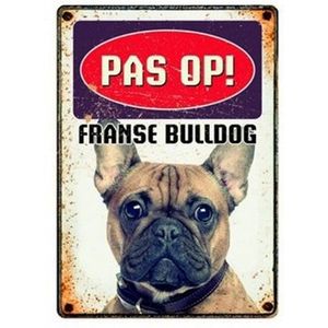 Plenty Gifts Waakbord Blik Franse Bulldog