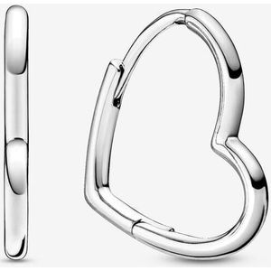 Pandora Asymmetrical Heart Hoop Earrings