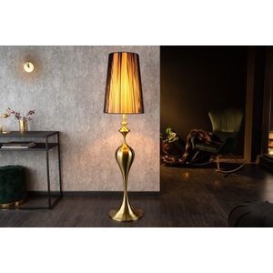 Barokke vloerlamp LUCIE 160cm zwart goud geborstelde vloerlamp - 41526