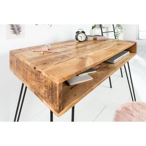 SCORPION Bureau - 100 cm - Mangohout - Haarspeldpoten