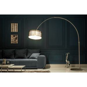 Design booglamp EXTENSO 230cm zwarte vloerlamp met marmeren voet - 7162