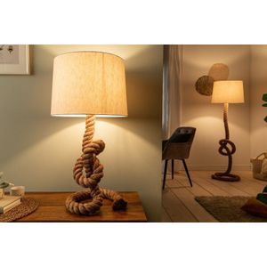 Maritieme vloerlamp SEVEN SEAS 80cm touw tafellamp linnen kap - 30201