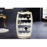Design wijnvat BODEGA WIT 65cm witgoud grenen flessenrek 14 flessen - 43563