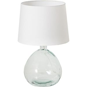 Tafellamp CLASSIC 40cm wit Lampenkap recycled glass - 44494