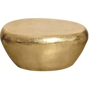 Salontafel steen 75cm hammer hamerslag effect goud - 44852