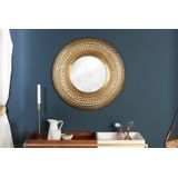 Handgemaakte wandspiegel ORIENT 60cm goud in gehamerd ontwerp van metaal - 40396