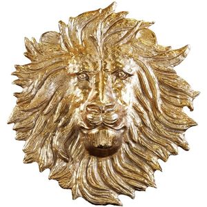 Wanddecoratie WILDLIFE LION 35cm goud - 43954