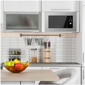 Cecotec Digital GrandHeat 2050 Inbouwmagnetron, staal, zwart, 800 W, 20 liter, grill, 7 functies, keramische binnencoating, zwart staal inbouw (700 W, zwart staal)