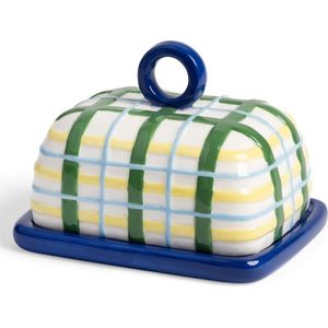 &Klevering - Botervloot ruit blauw