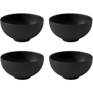 Villeroy & Boch - Manufacture Rock Soepkommen 4 stuks Zwart