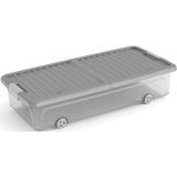 KIS - W Box Underbed L - 35L - 74x37x16,5cm - Transparant/grijs