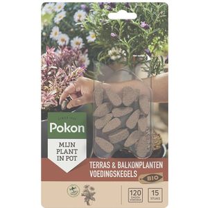 Pokon - Pokon Bio Terras & Balkon Plant Voedingskegels - 15 stuks