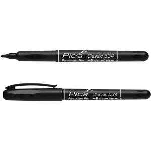 Pica - Pica 10st 534/46 Permanent Pen 1,0mm rond zwart